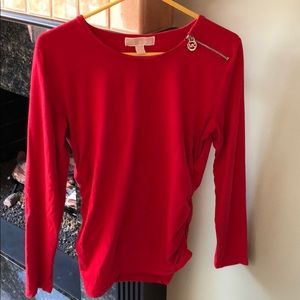 Red long sleeve Michael Kors shirt